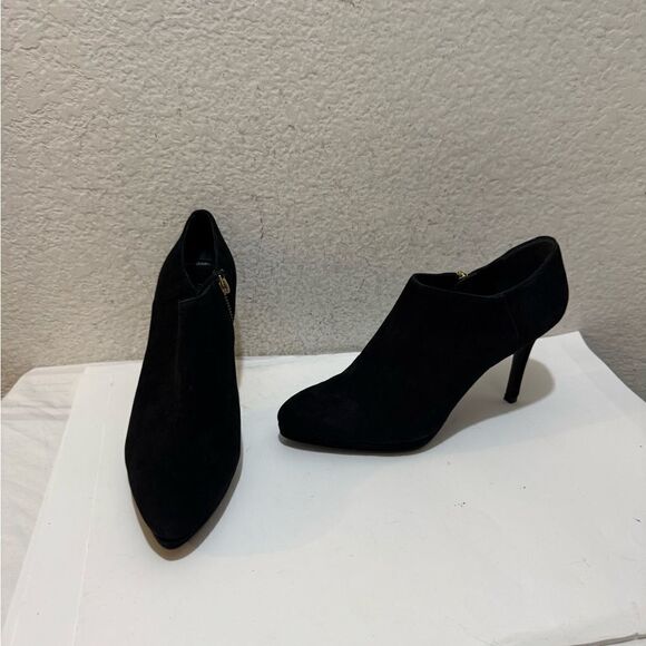 LK Bennett London Black suede shoe booties EU 40 US 9 - Picture 1 of 16